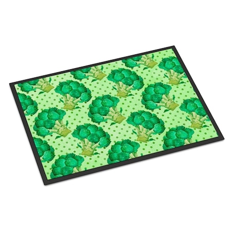 Carolines Treasures Watercolor Broccoli Indoor or Outdoor Mat, 18 x 27 in. BB7570MAT